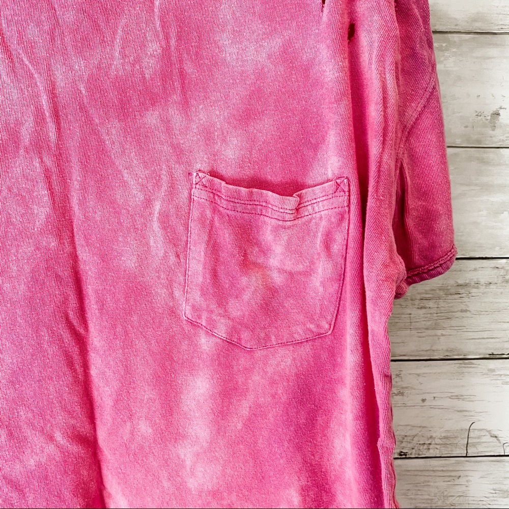Handmade Tie Dye Distressed Free People Tee - Picture 6 of 8